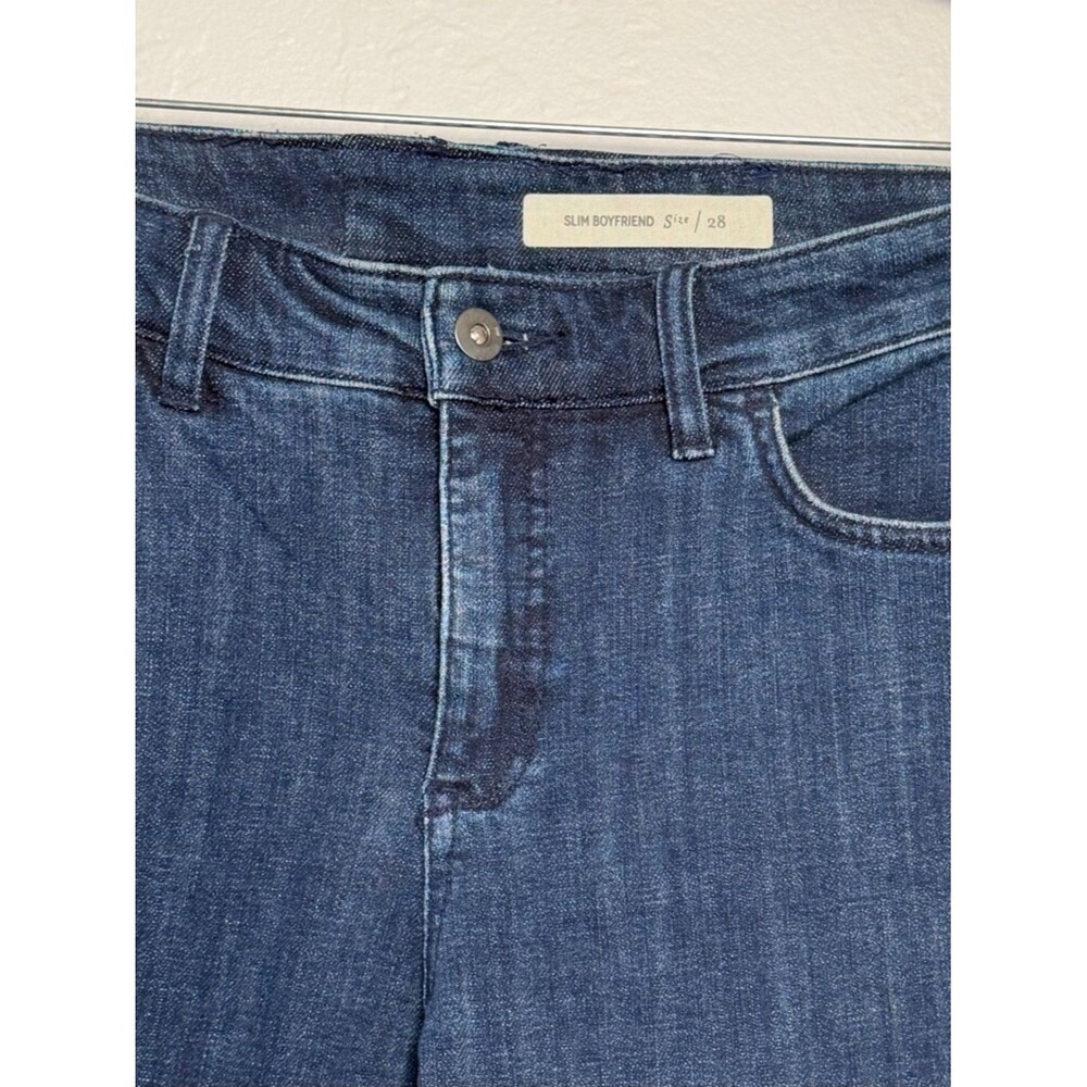Anthropologie Pilcro Sequin Floral Embroidered Slim Boyfriend Jeans 28 Crop - Picture 4 of 16